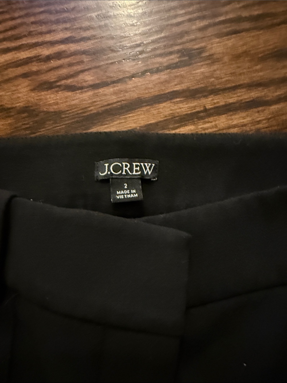 J. Crew Black Wide-Leg Dress Pants - Picture 2 of 4